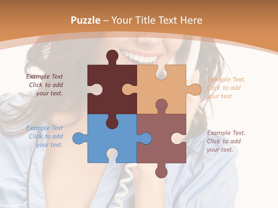 Happy Telecom White PowerPoint Template