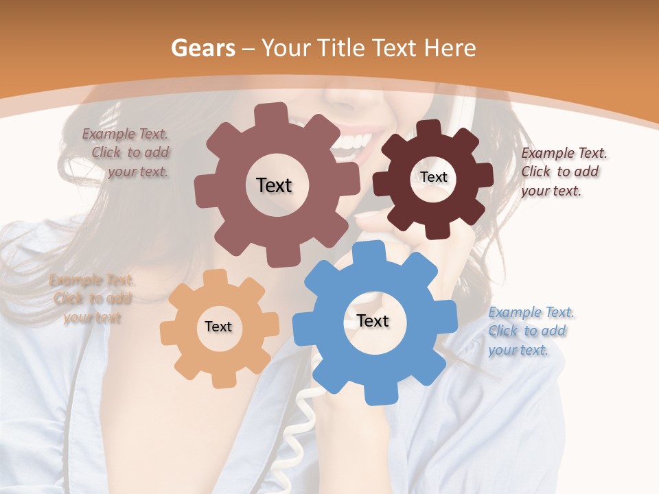 Happy Telecom White PowerPoint Template