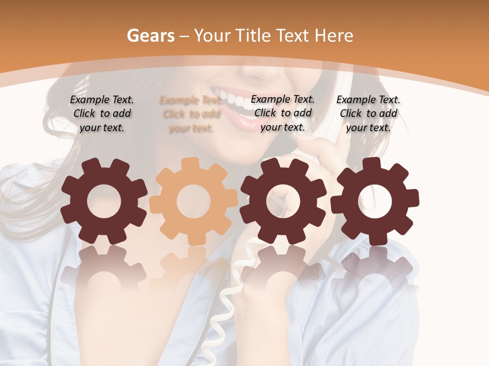 Happy Telecom White PowerPoint Template