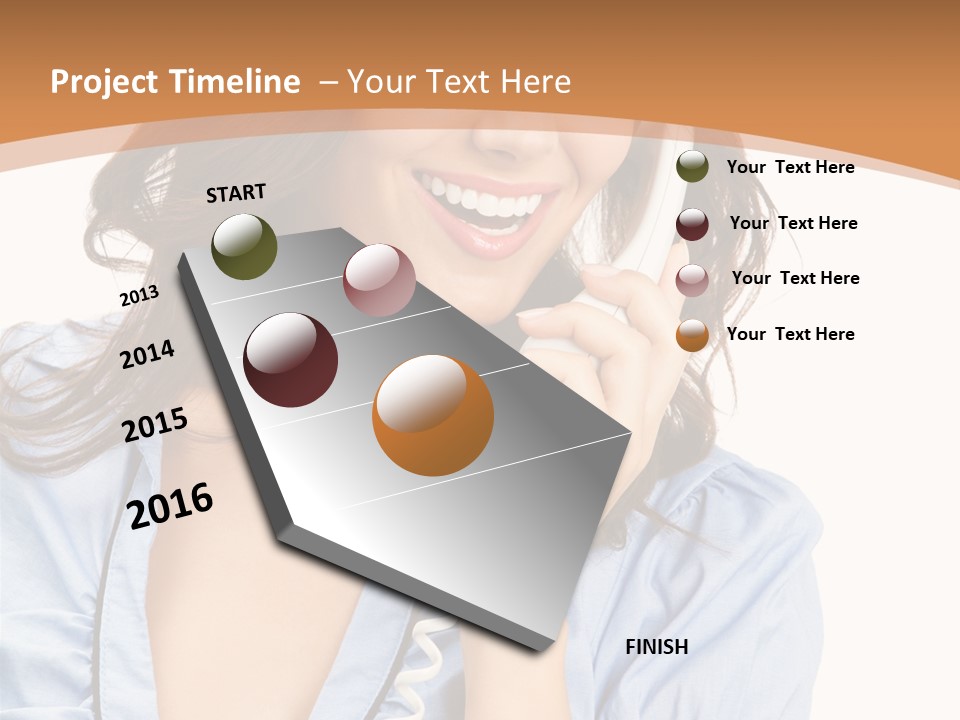 Happy Telecom White PowerPoint Template