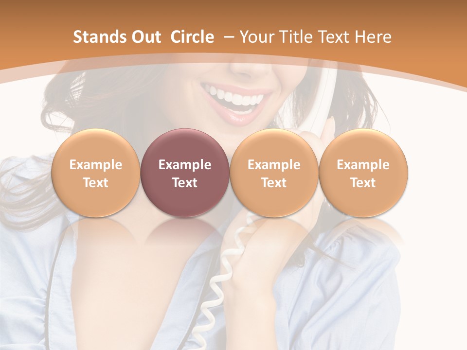 Happy Telecom White PowerPoint Template
