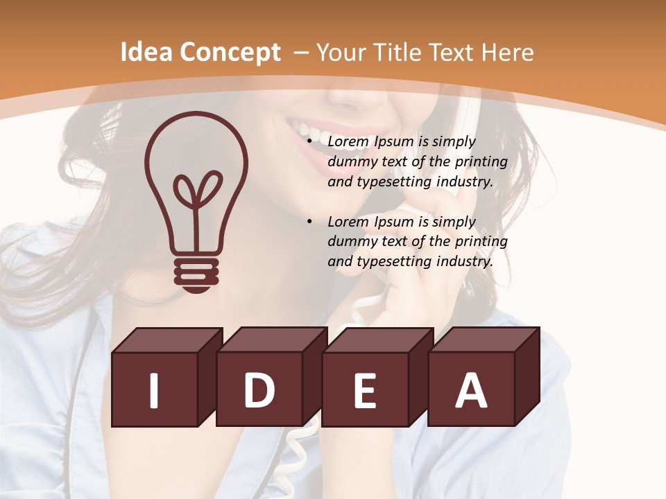 Happy Telecom White PowerPoint Template