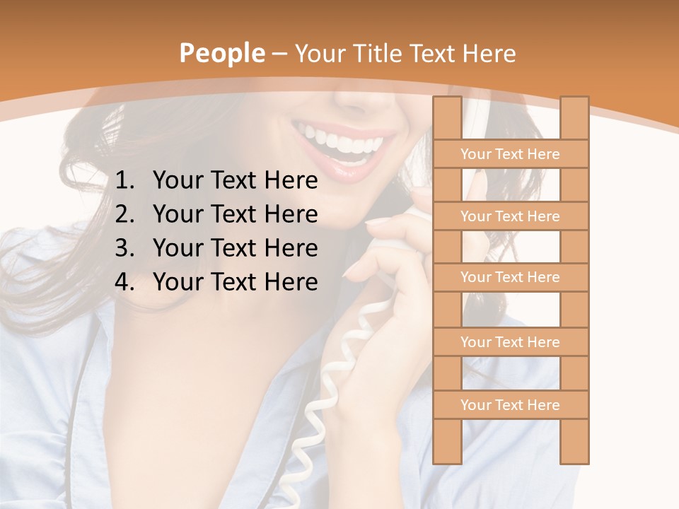 Happy Telecom White PowerPoint Template