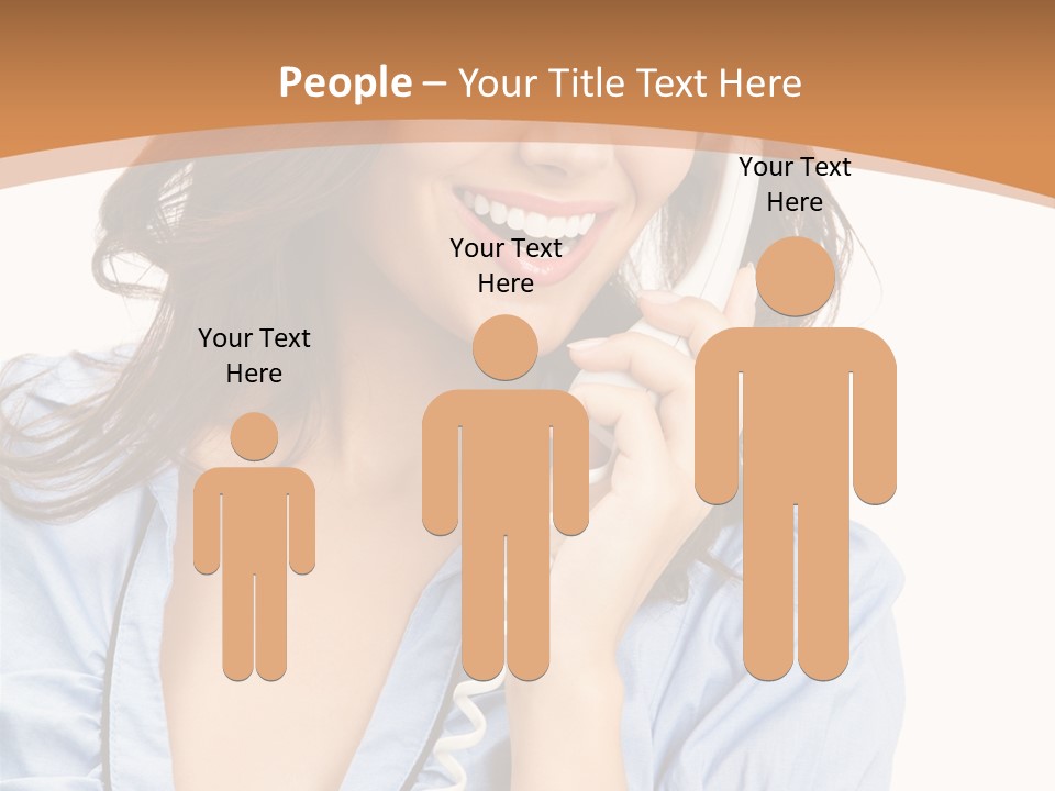 Happy Telecom White PowerPoint Template