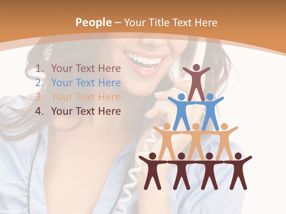 Happy Telecom White PowerPoint Template