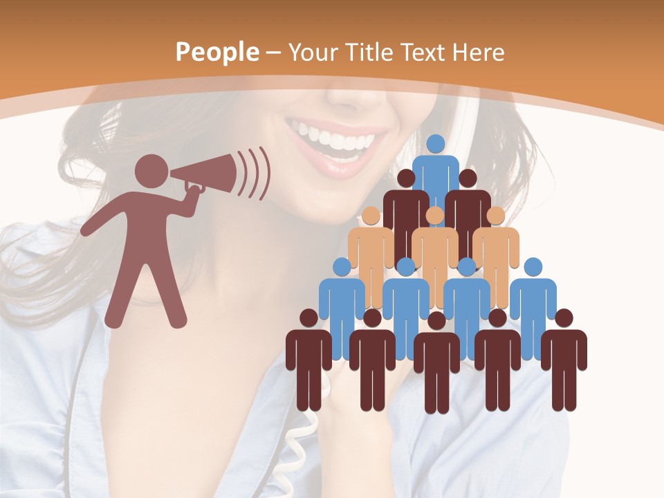 Happy Telecom White PowerPoint Template