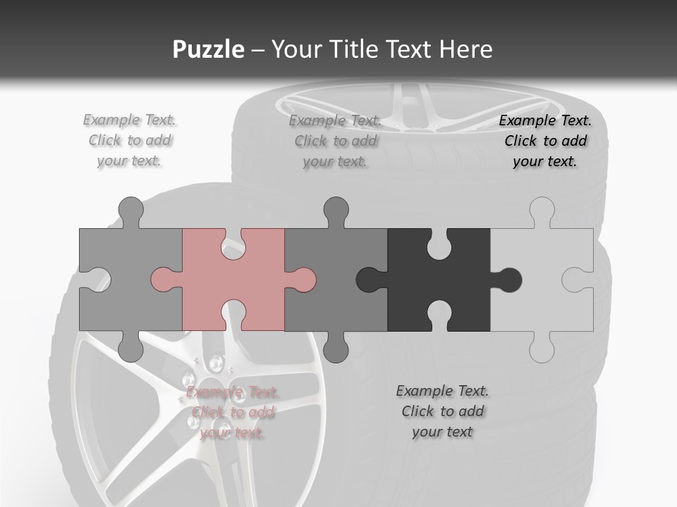 Isolated Metal Tire PowerPoint Template