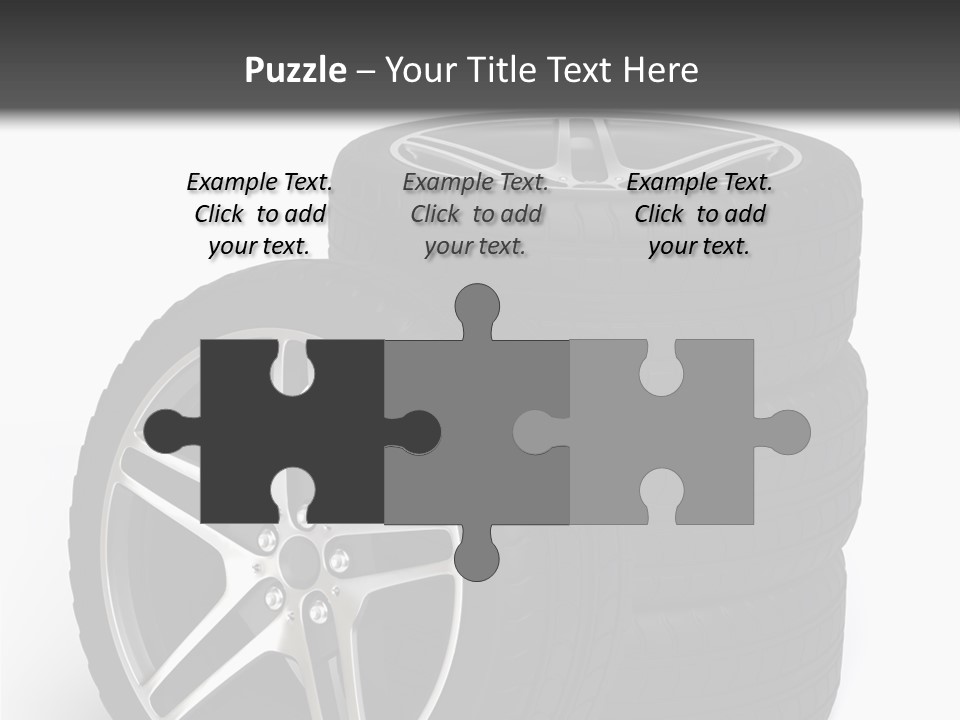 Isolated Metal Tire PowerPoint Template