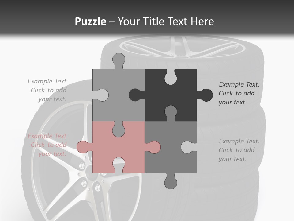 Isolated Metal Tire PowerPoint Template