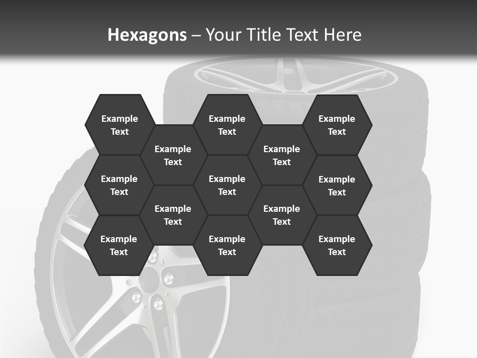 Isolated Metal Tire PowerPoint Template