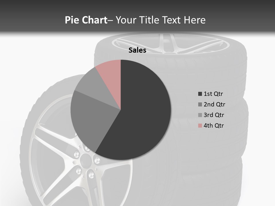 Isolated Metal Tire PowerPoint Template