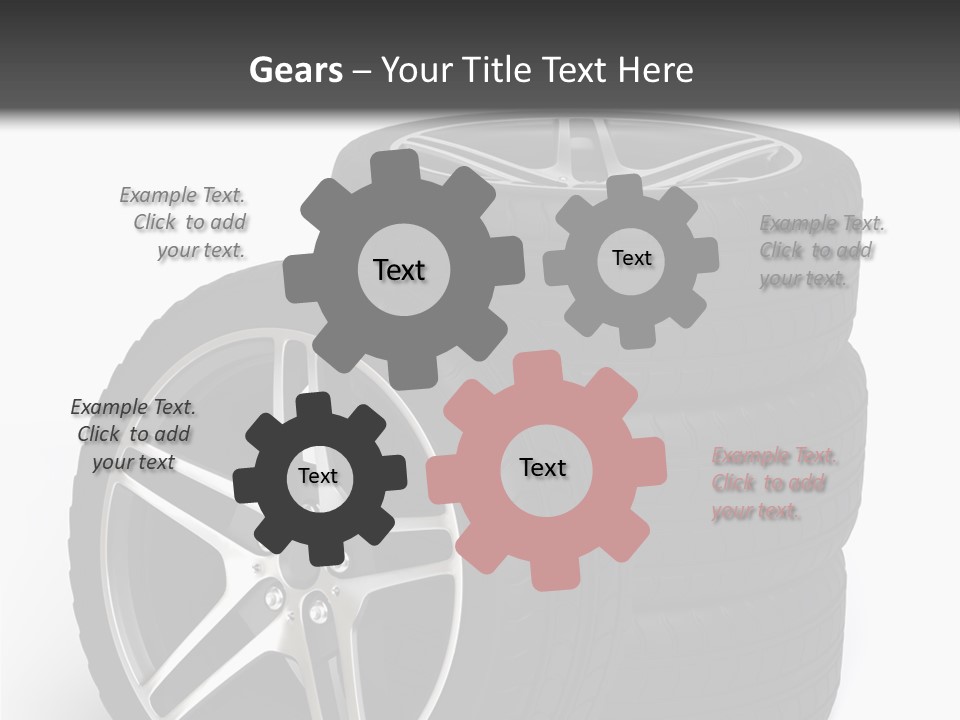 Isolated Metal Tire PowerPoint Template