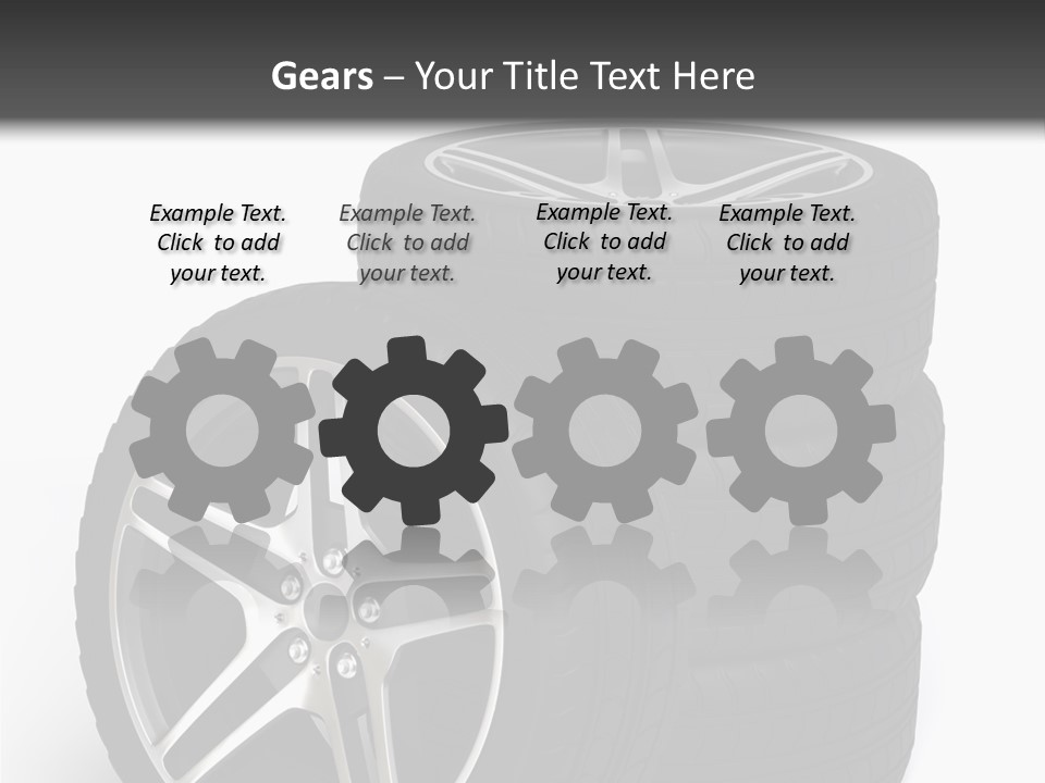 Isolated Metal Tire PowerPoint Template