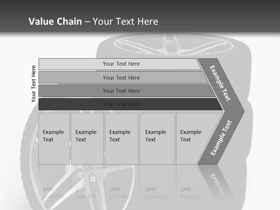Isolated Metal Tire PowerPoint Template