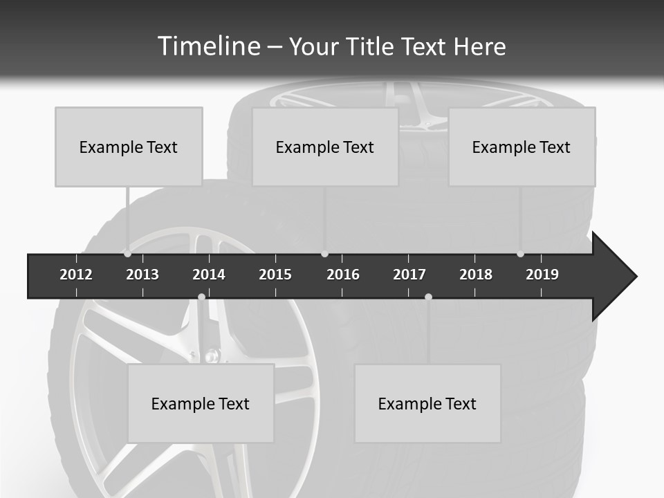 Isolated Metal Tire PowerPoint Template