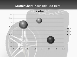 Isolated Metal Tire PowerPoint Template