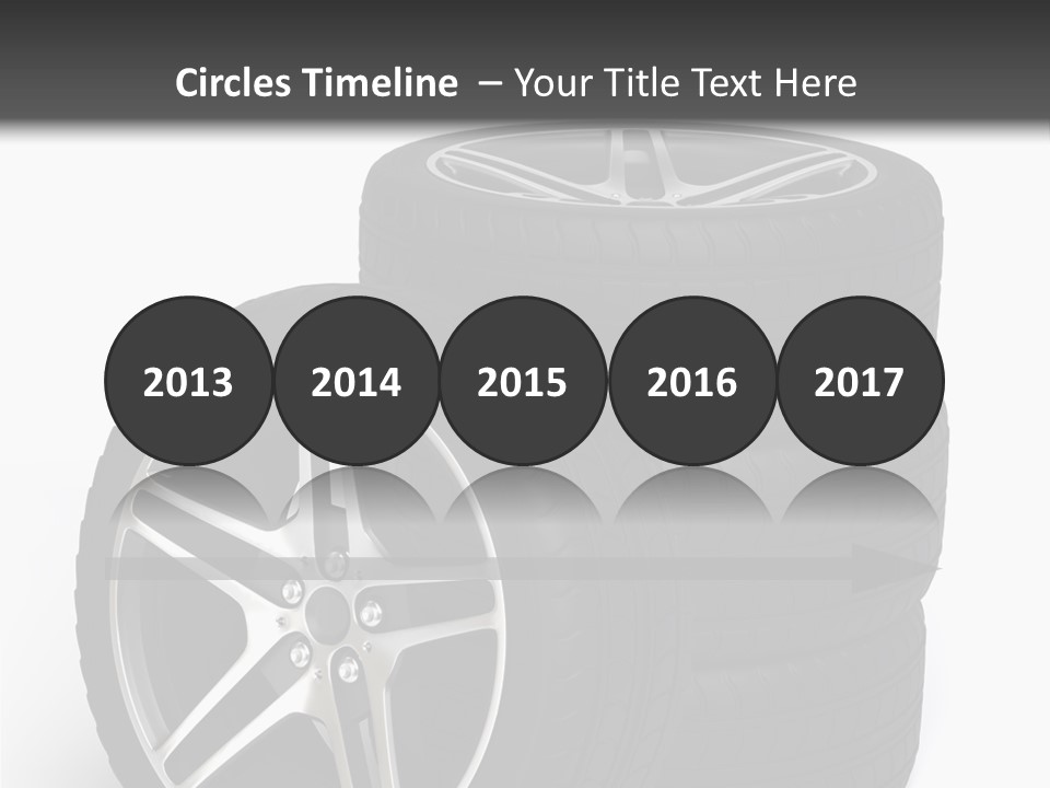 Isolated Metal Tire PowerPoint Template