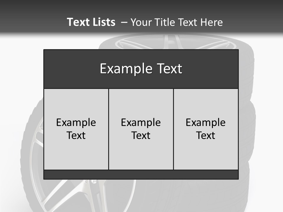 Isolated Metal Tire PowerPoint Template
