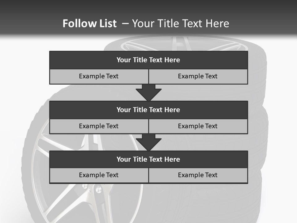 Isolated Metal Tire PowerPoint Template