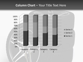 Isolated Metal Tire PowerPoint Template