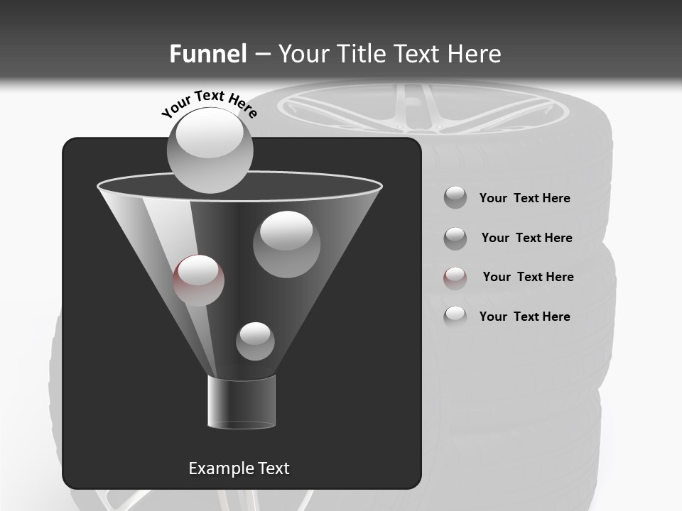 Isolated Metal Tire PowerPoint Template