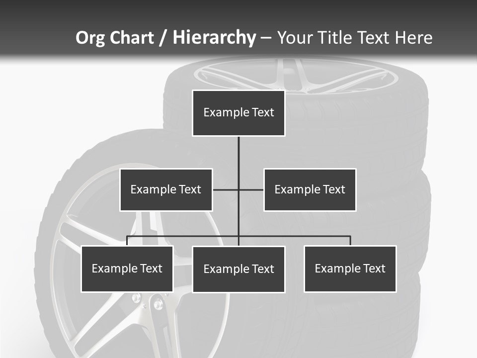 Isolated Metal Tire PowerPoint Template