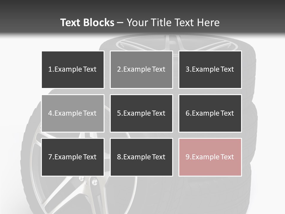 Isolated Metal Tire PowerPoint Template