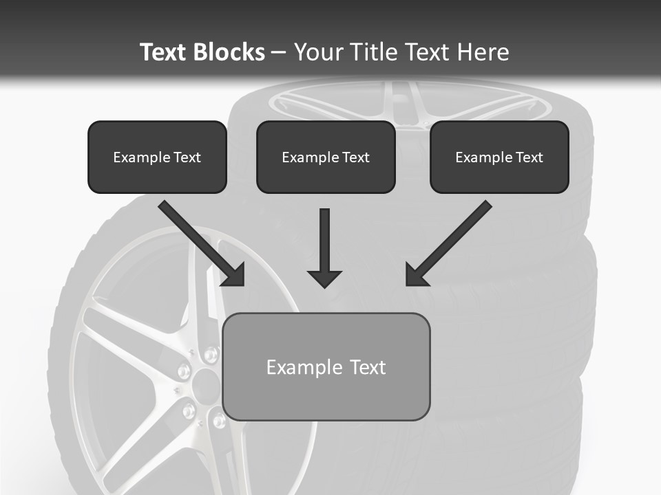 Isolated Metal Tire PowerPoint Template
