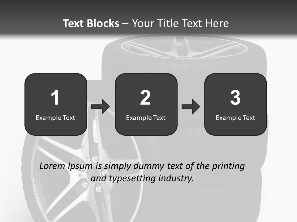 Isolated Metal Tire PowerPoint Template