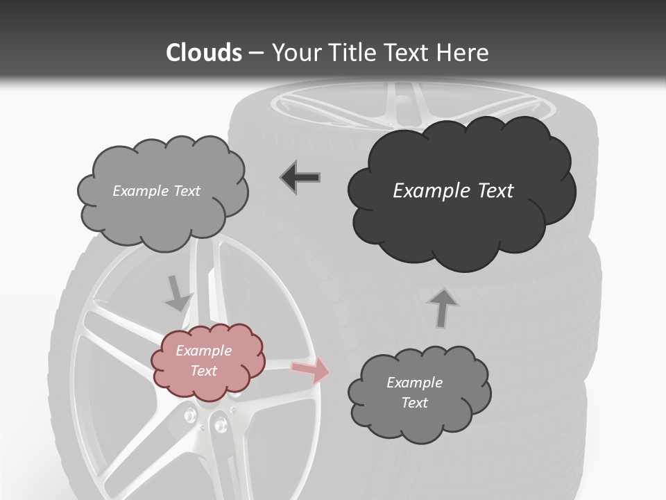 Isolated Metal Tire PowerPoint Template
