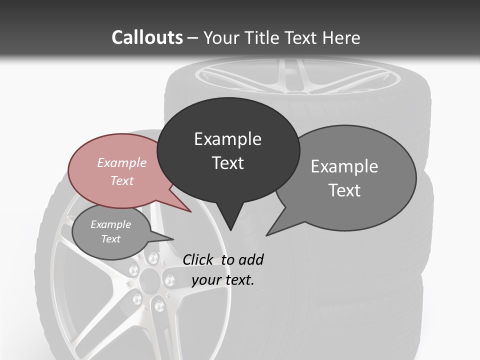 Isolated Metal Tire PowerPoint Template