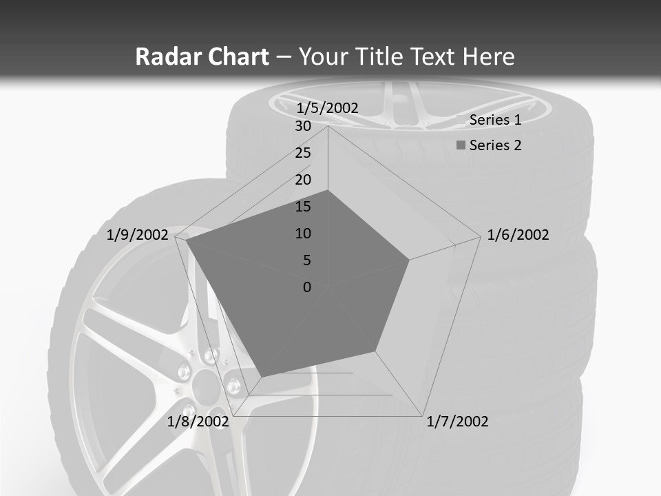 Isolated Metal Tire PowerPoint Template