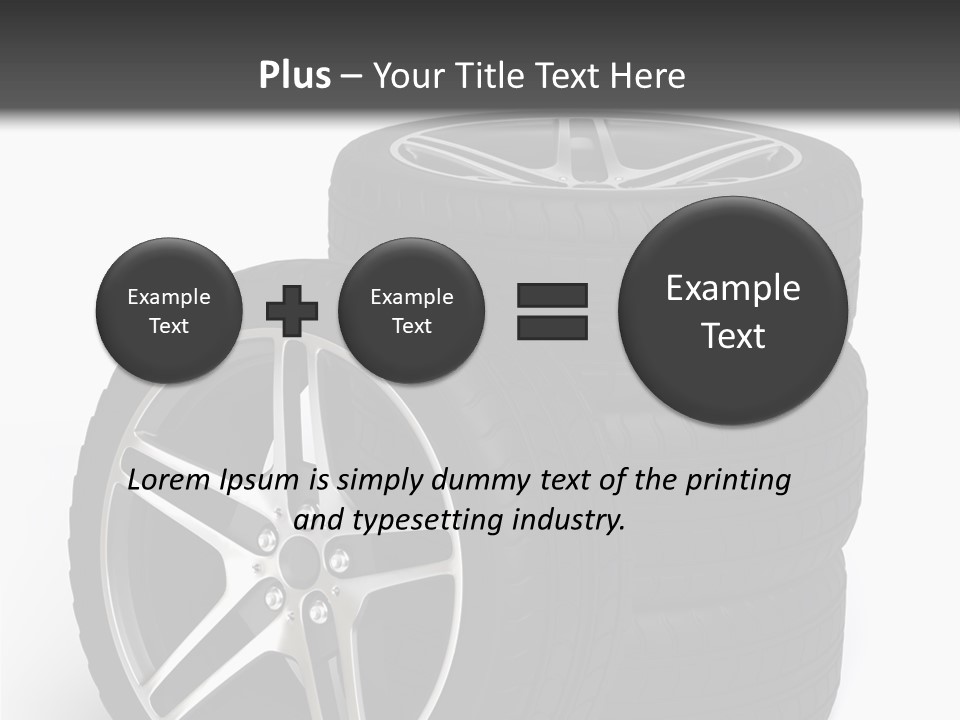Isolated Metal Tire PowerPoint Template