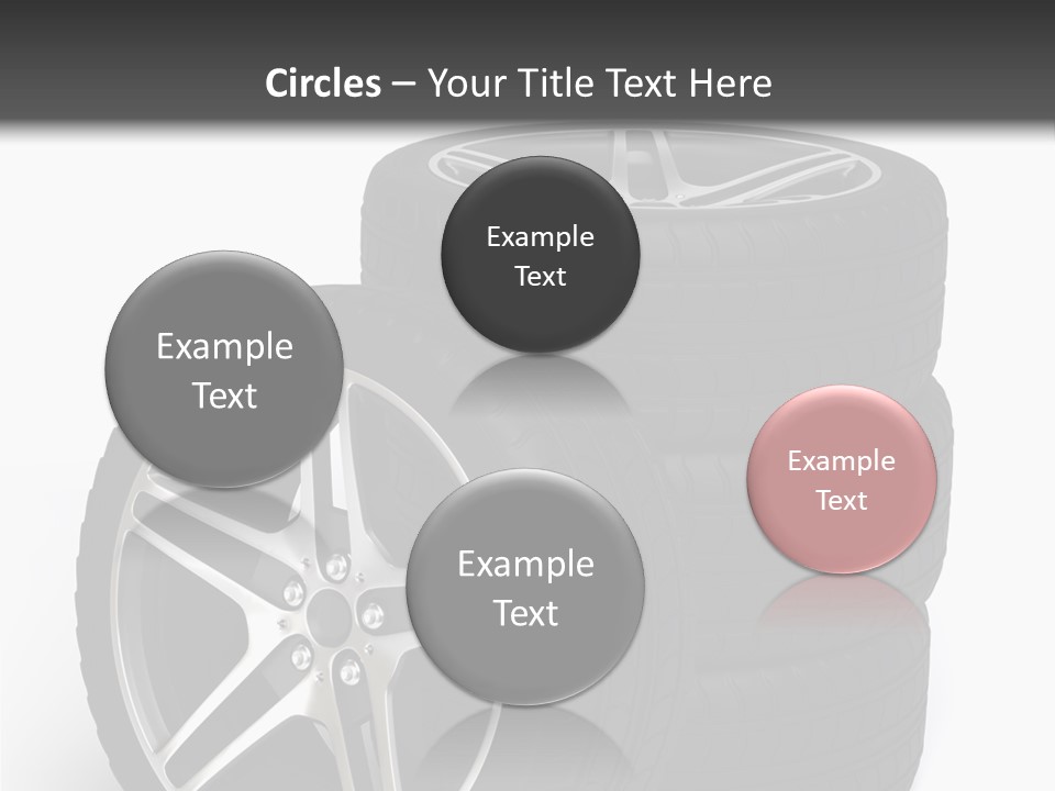 Isolated Metal Tire PowerPoint Template