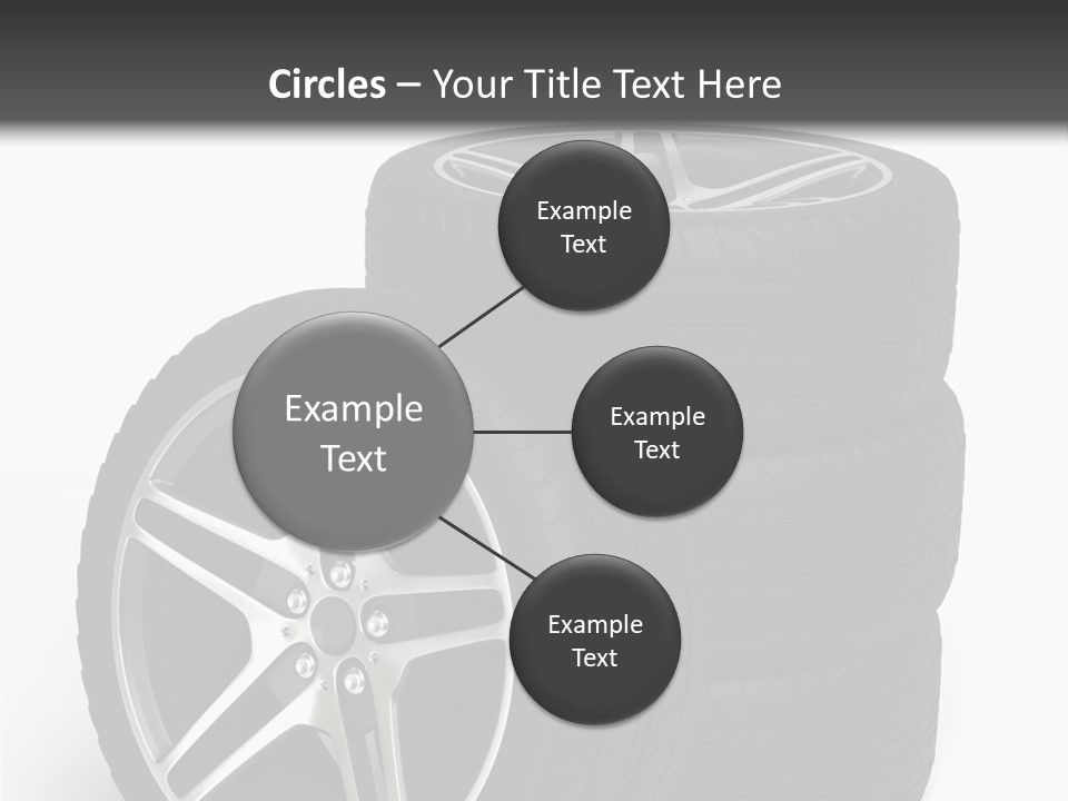 Isolated Metal Tire PowerPoint Template