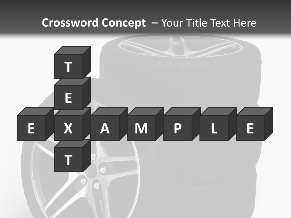 Isolated Metal Tire PowerPoint Template
