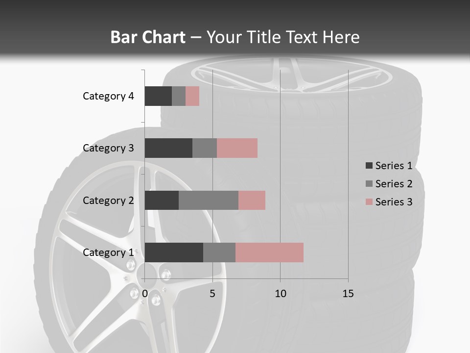 Isolated Metal Tire PowerPoint Template