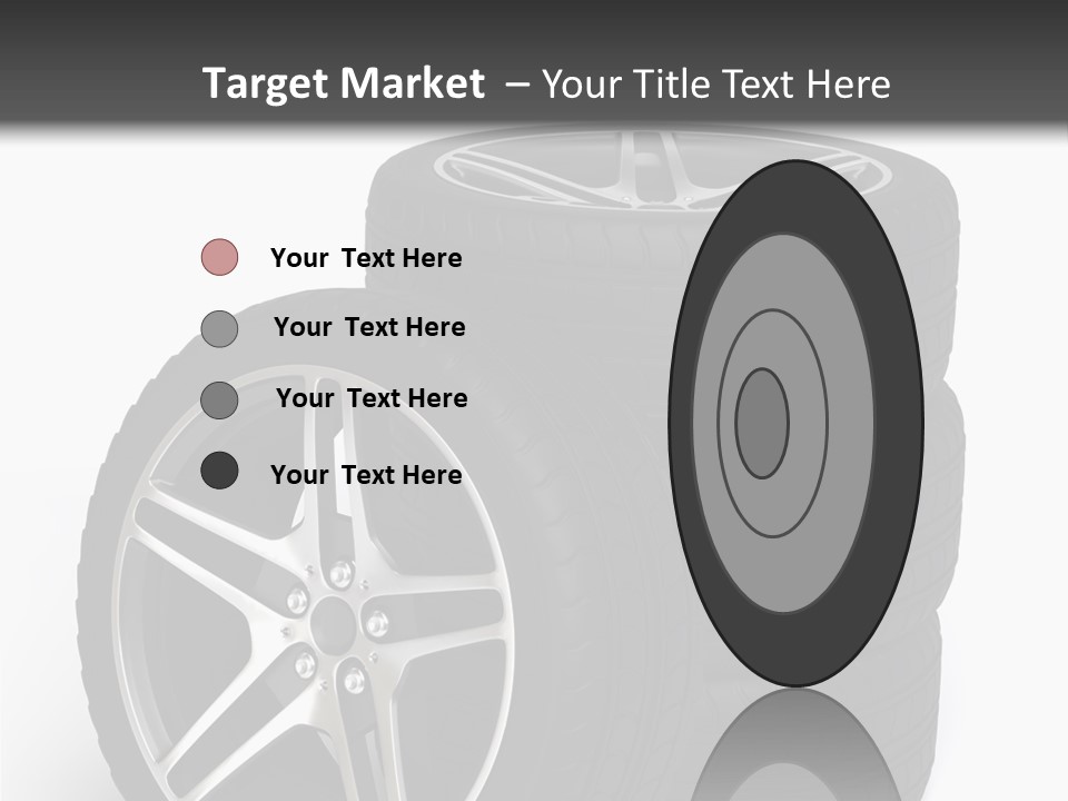 Isolated Metal Tire PowerPoint Template