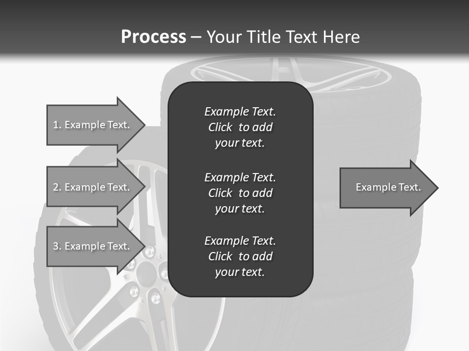 Isolated Metal Tire PowerPoint Template