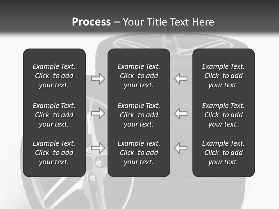Isolated Metal Tire PowerPoint Template