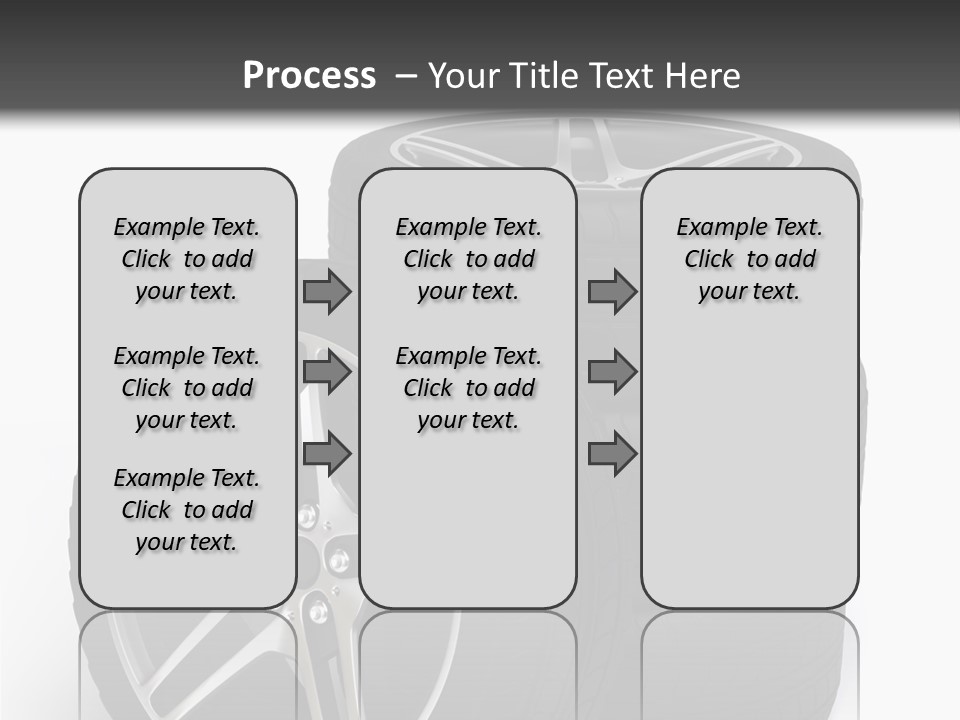 Isolated Metal Tire PowerPoint Template