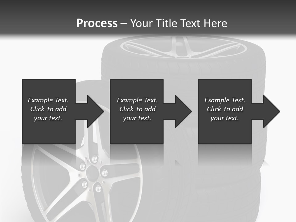 Isolated Metal Tire PowerPoint Template