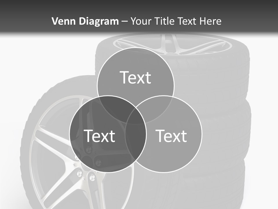 Isolated Metal Tire PowerPoint Template