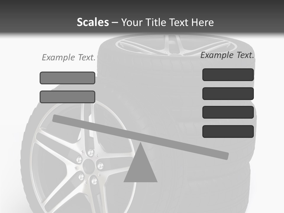 Isolated Metal Tire PowerPoint Template