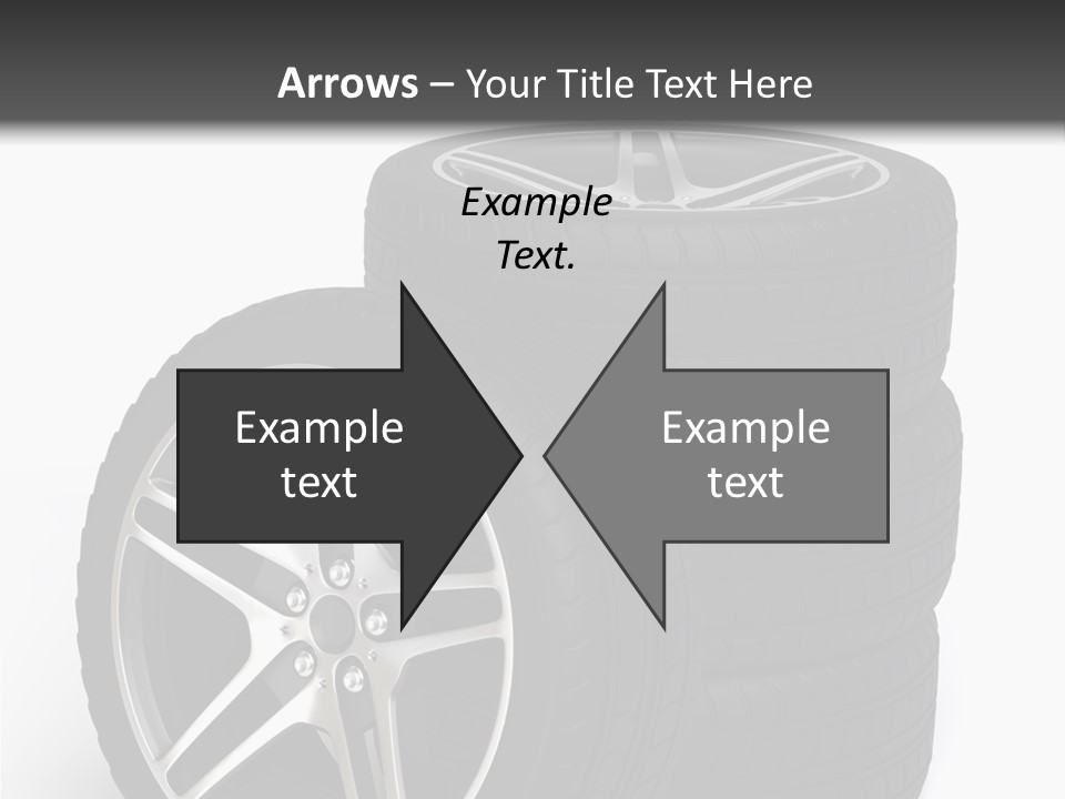 Isolated Metal Tire PowerPoint Template