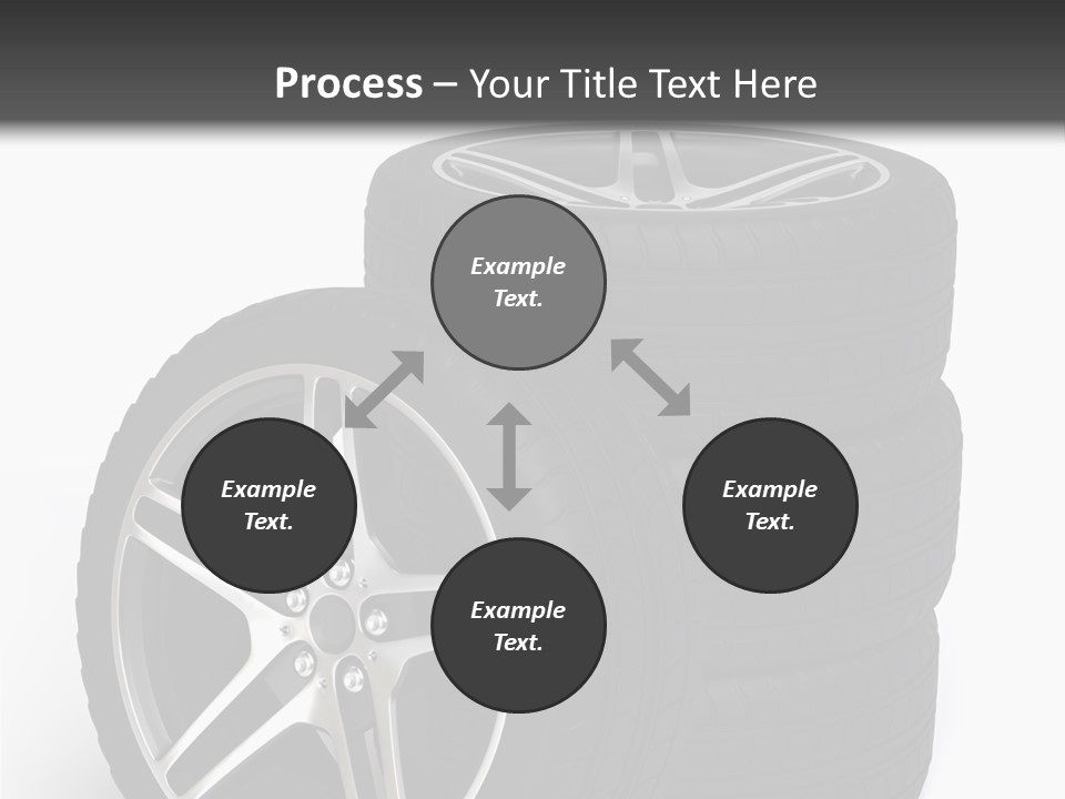 Isolated Metal Tire PowerPoint Template