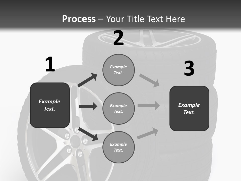 Isolated Metal Tire PowerPoint Template