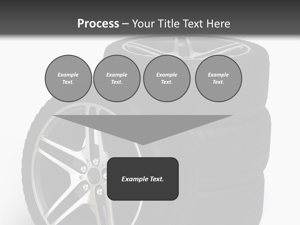 Isolated Metal Tire PowerPoint Template