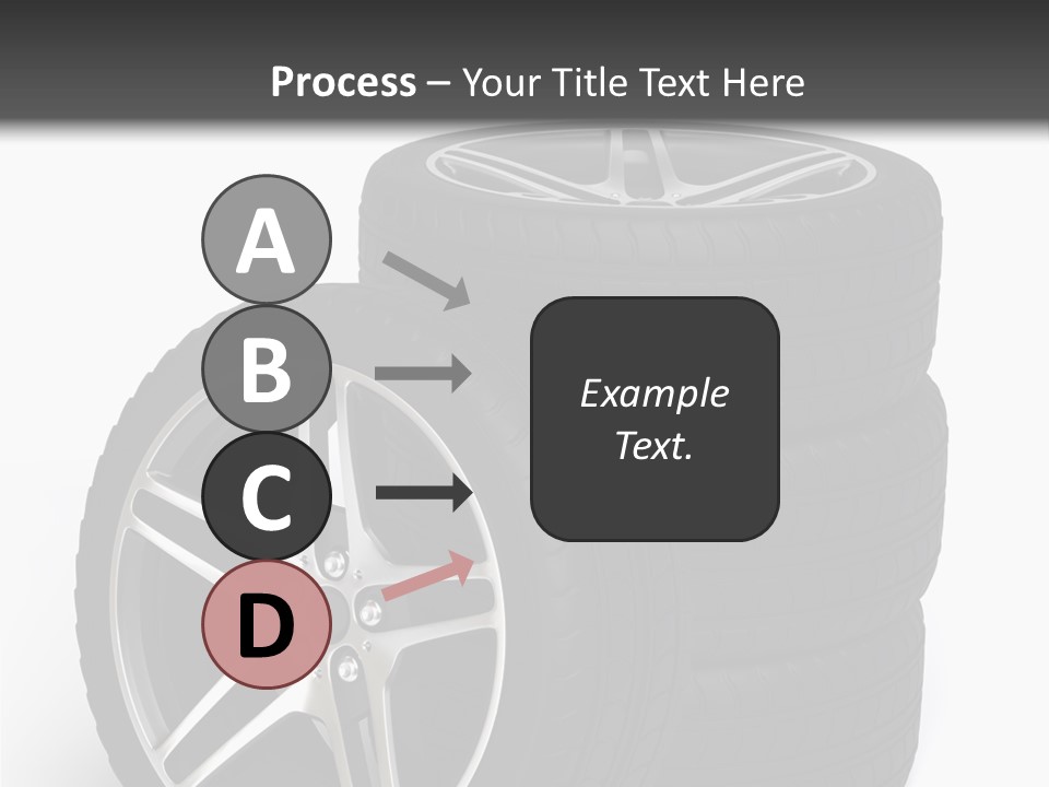 Isolated Metal Tire PowerPoint Template