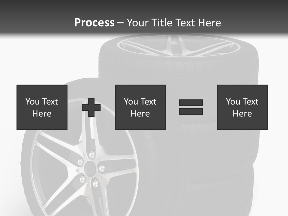 Isolated Metal Tire PowerPoint Template